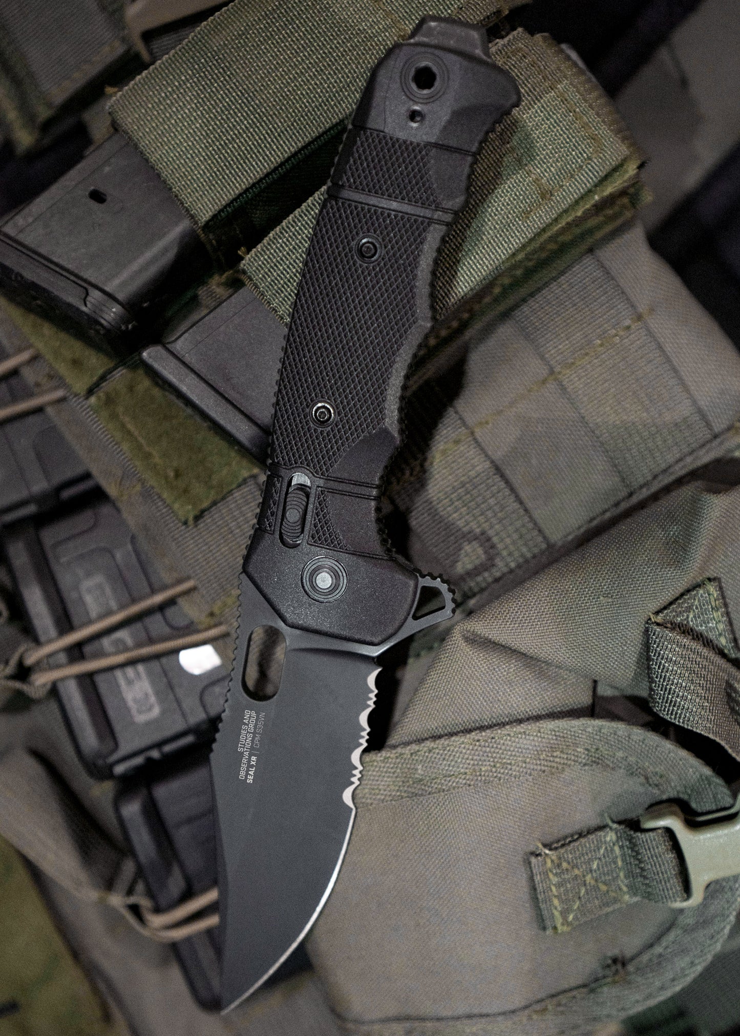 Couteau automatique Seal XR lame mixte - SOG-T.A DEFENSE