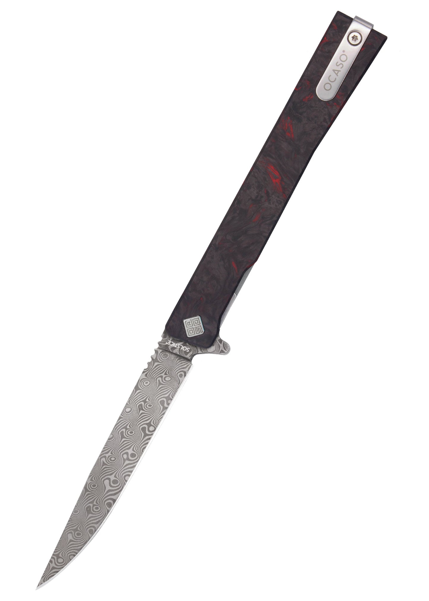 Couteau pliant Solstice Damascus - Ocaso-T.A DEFENSE