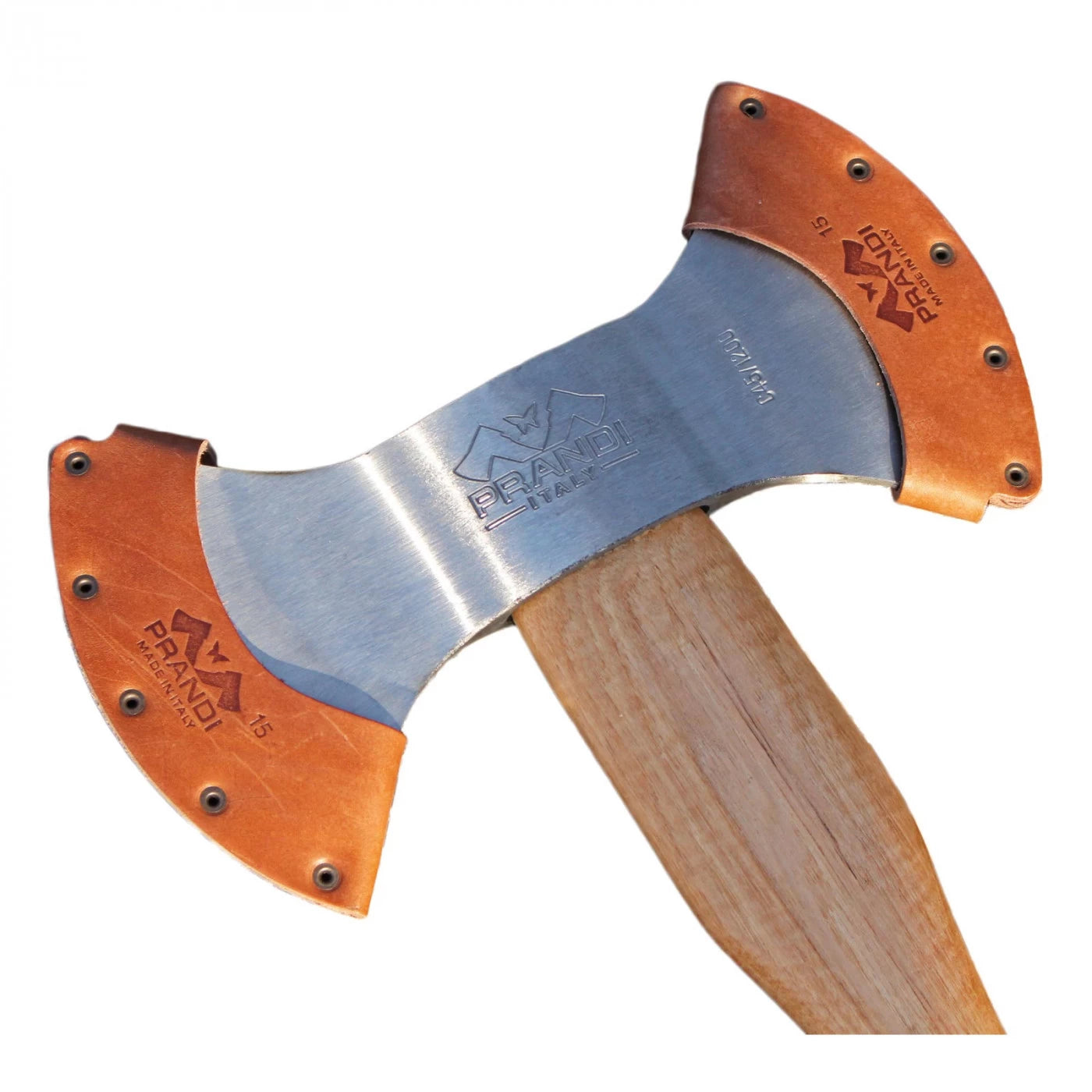 Etui en cuir pour hache de lancer double tranchant - Prandi-T.A DEFENSE