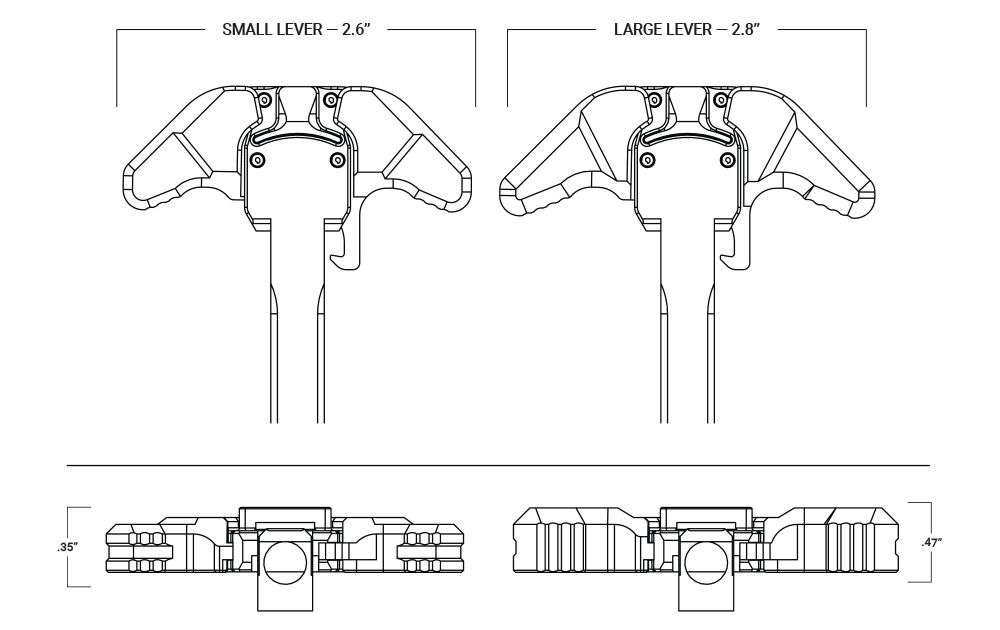 Levier d'armement Breach ambidextre AR15 - Aero Precision-T.A DEFENSE