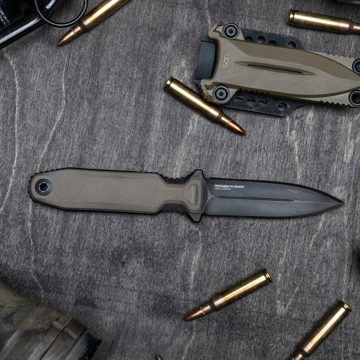 Couteau fixe Pentagon FX Covert - SOG-T.A DEFENSE