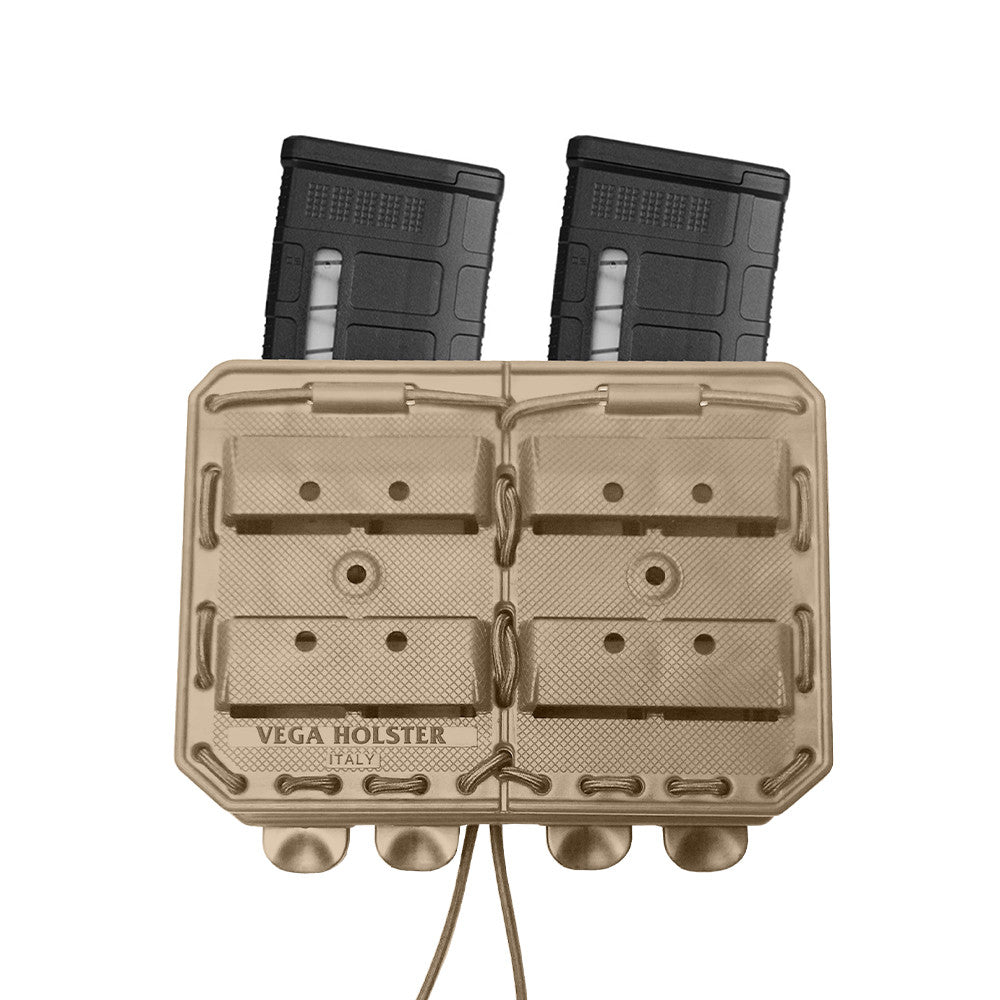 Porte-chargeur double Bungy 8BL tan pour M4/AR15 - Vega-T.A DEFENSE