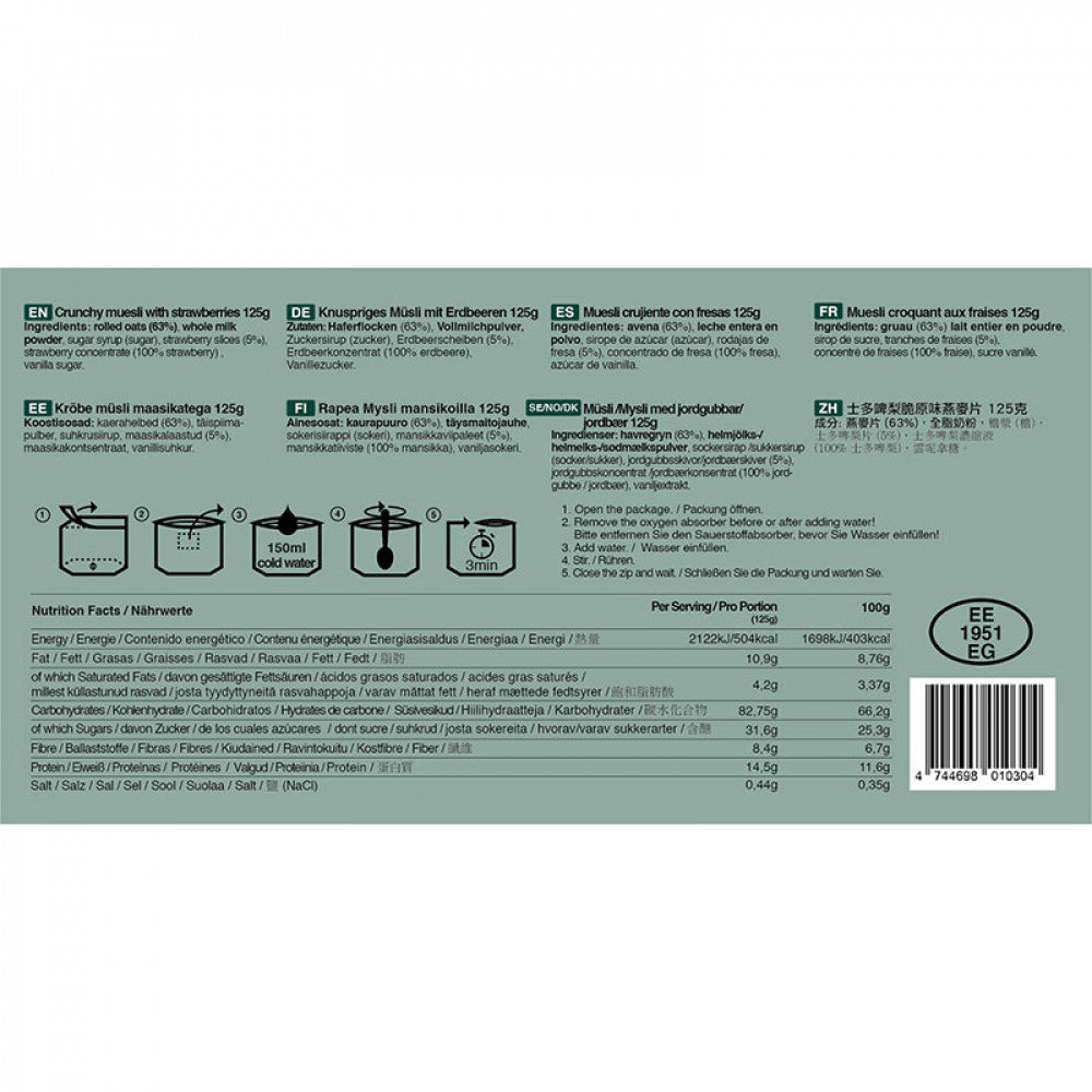 Ration de survie - Muesli croquant aux fraises-T.A DEFENSE