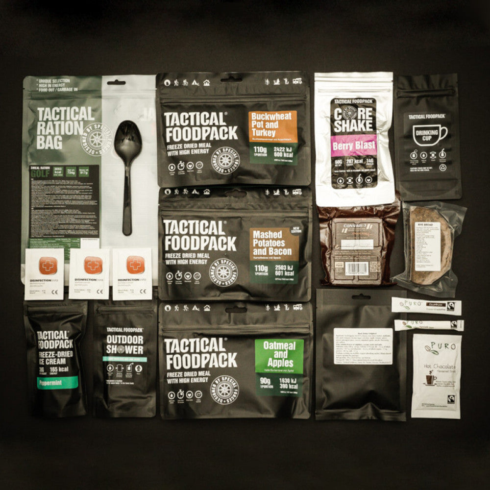 Ration de survie Pack Golf - 3 repas complets pour une journée-T.A DEFENSE