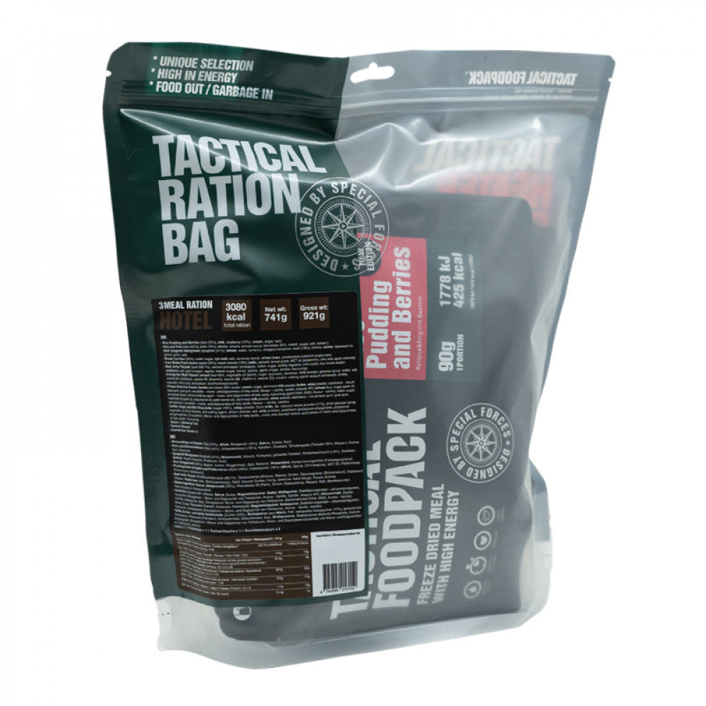 Ration de survie Pack Hôtel 3 repas complets pour une journée-T.A DEFENSE