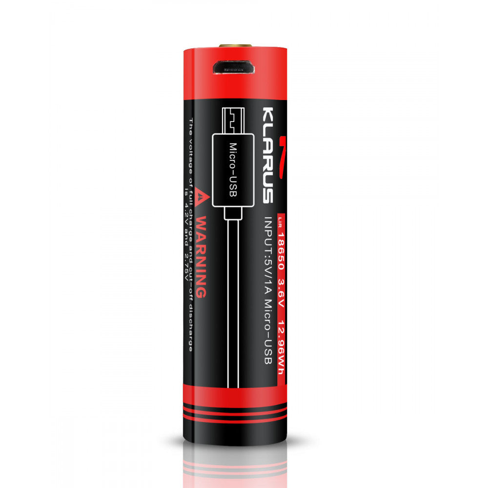 Batterie rechargeable prise micro USB - Klarus-T.A DEFENSE