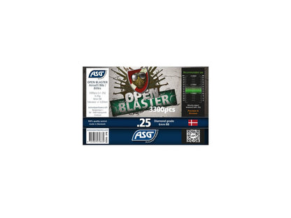 Billes airsoft biodégradables BIO Open Blaster 0.25g (x 3300) Bouteille-T.A DEFENSE
