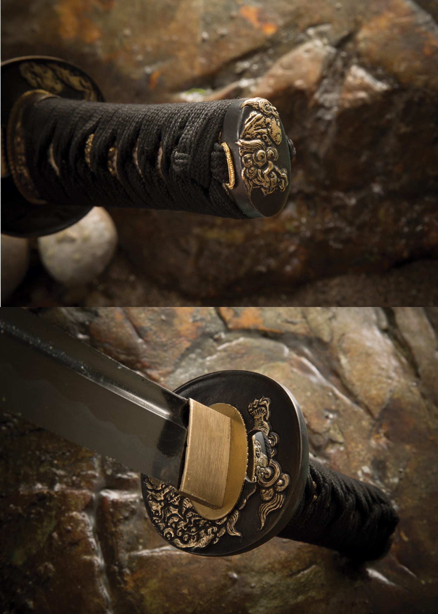 Wakizashi Gold Lion - Cold Steel-T.A DEFENSE