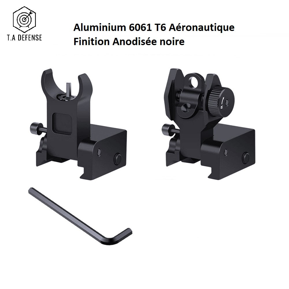 Organes de visée rabattables AR-15 aluminium T.A Defense® Arrow-T.A DEFENSE