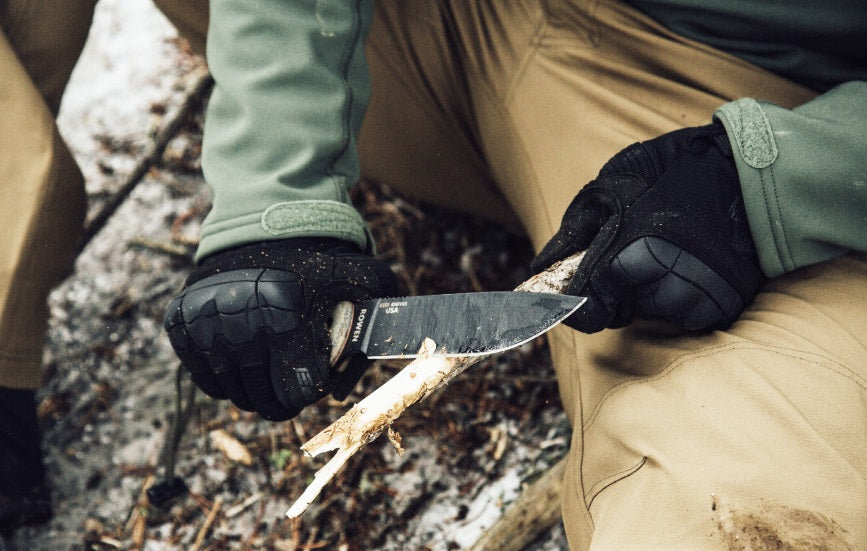 Gants M-Pact 3 covert noirs renforcés - Mechanix-T.A DEFENSE