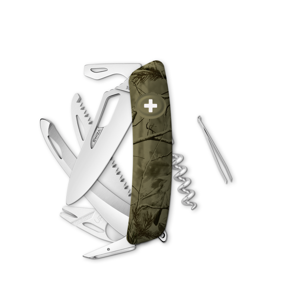 Couteau suisse Hunter et scie Olive - Swiza-T.A DEFENSE