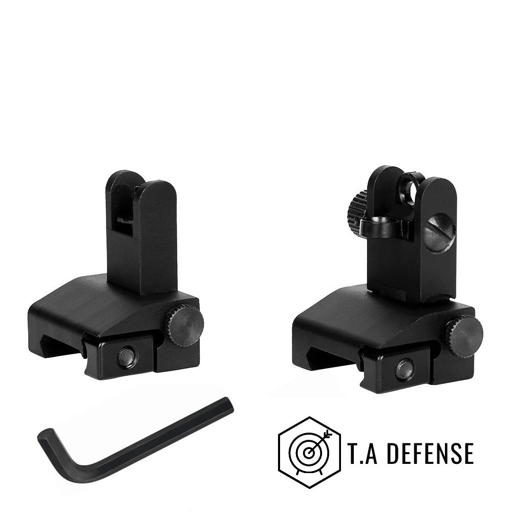 Organes de visée rabattables AR-15 aluminium T.A Defense® Mecaflip™-T.A DEFENSE