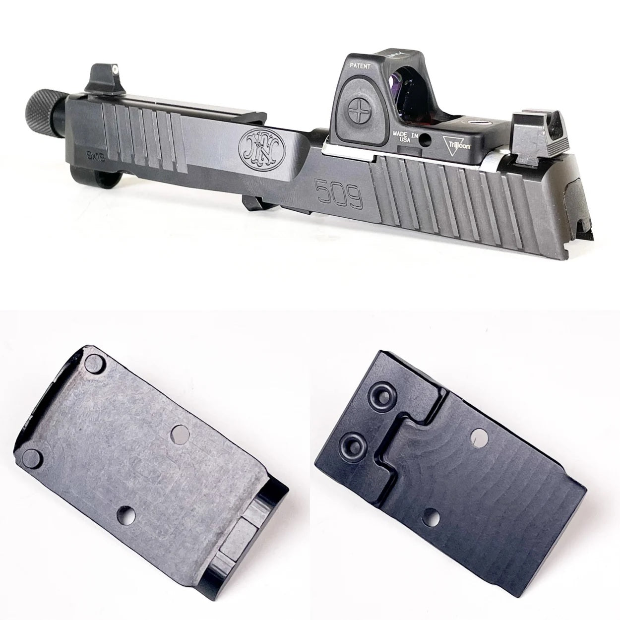 Plaquette adaptatrice FN 509® V4 MIL / LEO to Trijicon RMR / SRO / Holosun 407C / 507C / 508C / 508T - CH Precision-T.A DEFENSE