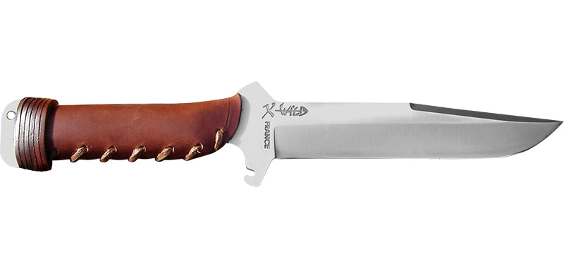 Couteau fixe X Wild en Cuir Marron - Wildsteer-T.A DEFENSE
