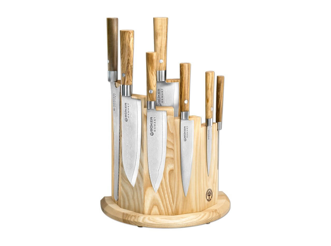 Set de 7 couteaux de cuisine Damas Olivier - Boker-T.A DEFENSE