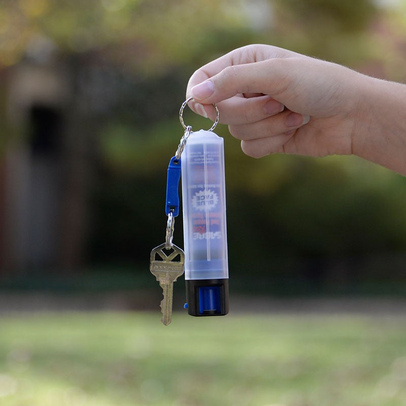Spray au poivre porte-clés avec marqueur bleu - SABRE RED-T.A DEFENSE
