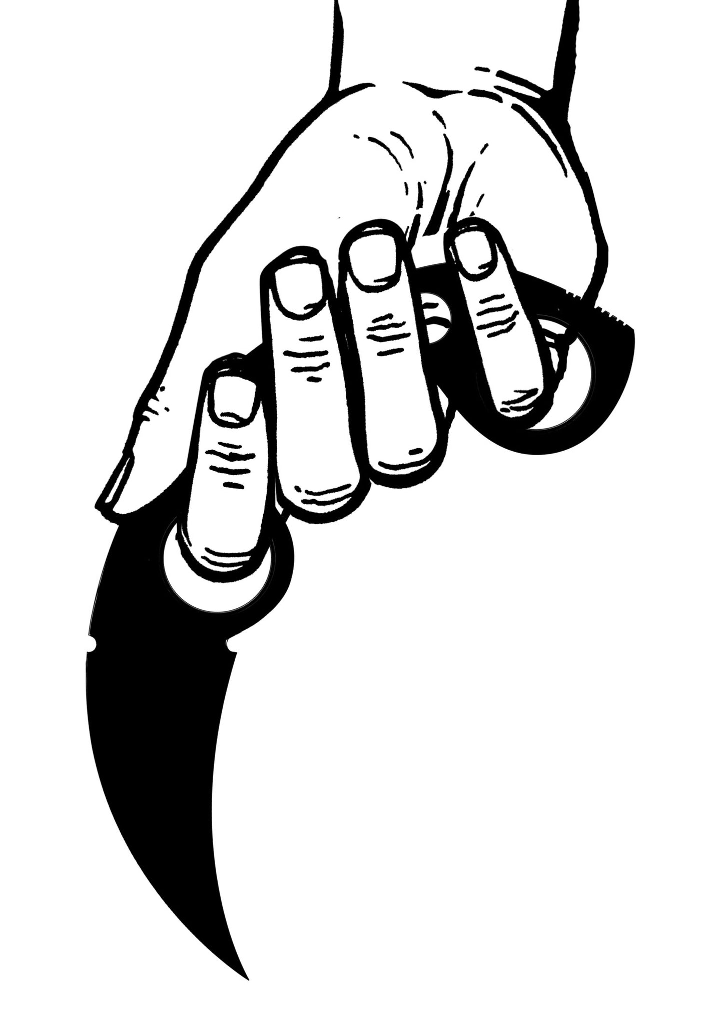 Couteau Karambit noir Undercover - United Cutlery-T.A DEFENSE