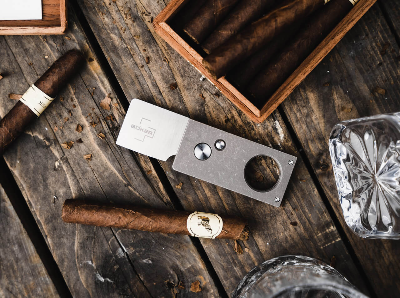 Couteau de poche coupe cigare Cigar Cutter - Böker