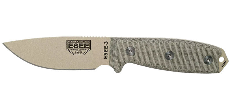Couteau ESEE-3 Désert Pommeau modifié - ESEE-T.A DEFENSE