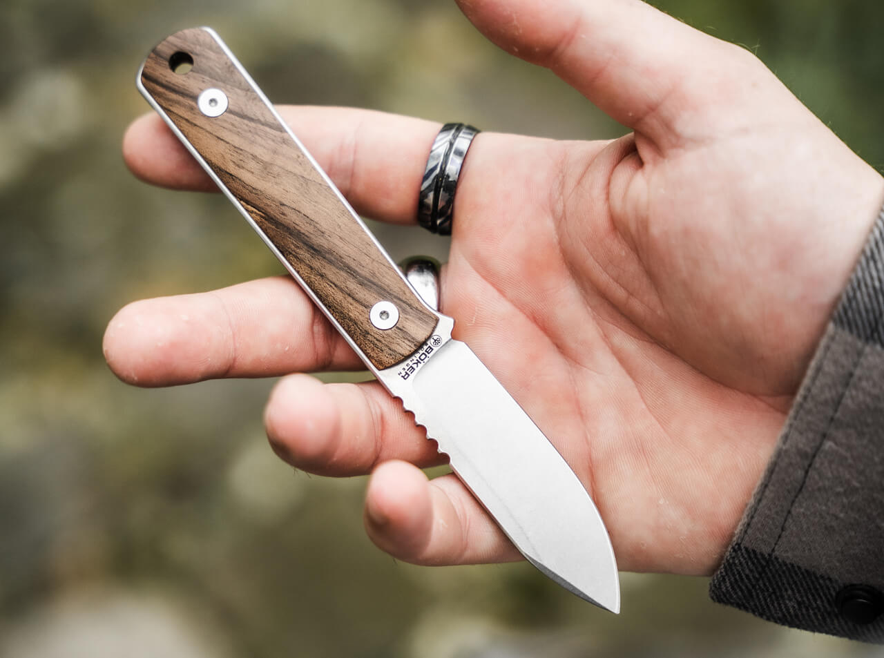 Couteau fixe BFF Packlite Walnut - Boker-T.A DEFENSE