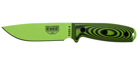 Couteau à lame fixe ESEE-4 Vert ou Orange - ESEE-T.A DEFENSE