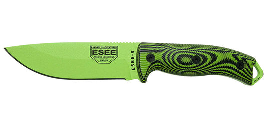 Couteau à lame fixe ESEE-5 Vert ou Orange - ESEE-T.A DEFENSE