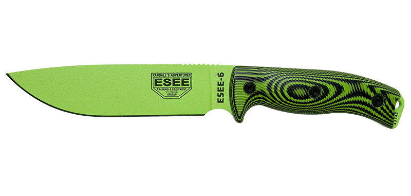 Couteau à lame fixe ESEE-6 Vert ou Orange - ESEE-T.A DEFENSE
