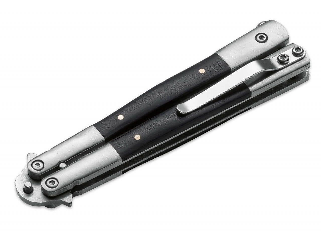 Couteau papillon Balisong Wood Pakka - Boker-T.A DEFENSE