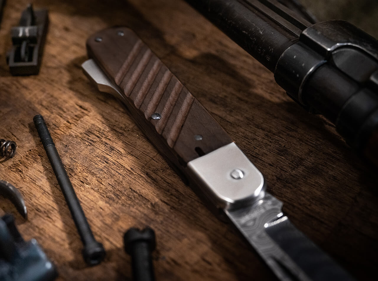 Couteau pliant 98k Damas - Boker-T.A DEFENSE
