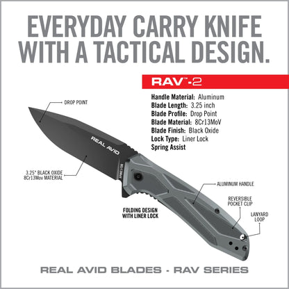 Couteau pliant RAV-2 - REAL AVID-T.A DEFENSE