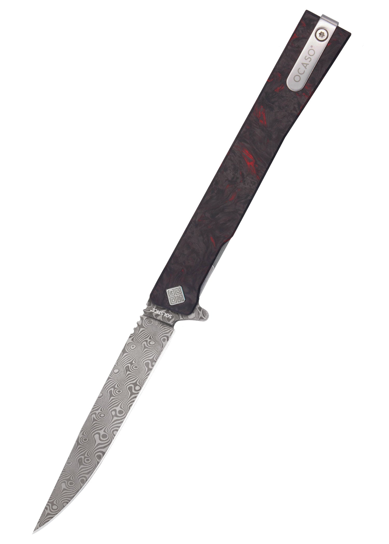 Couteau pliant Solstice Damascus - Ocaso-T.A DEFENSE