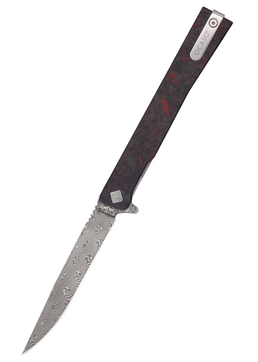 Couteau pliant Solstice Damascus - Ocaso-T.A DEFENSE