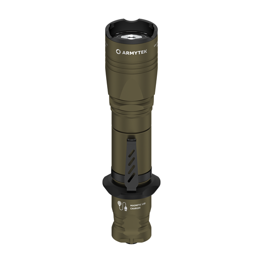 Lampe tactique Dobermann Pro Magnet USB Olive/Sand - Armytek-T.A DEFENSE