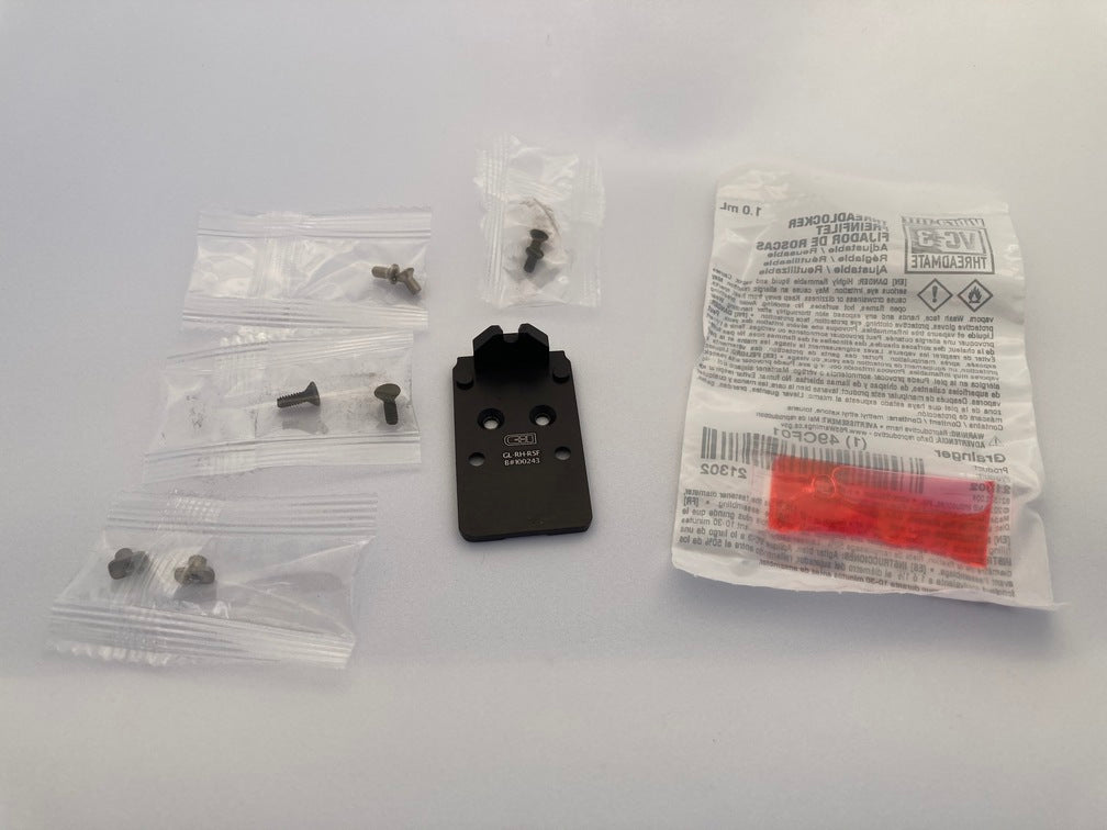 Plaquette adaptatrice Glock MOS RSF hausse intégrée pour Trijicon RMR / Holosun 407C / 507C / 508T - CH Precision-T.A DEFENSE