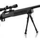 Pack airsoft sniper type M40 ressort 1. 9j + bi-pied + lunette 4x32-T.A DEFENSE