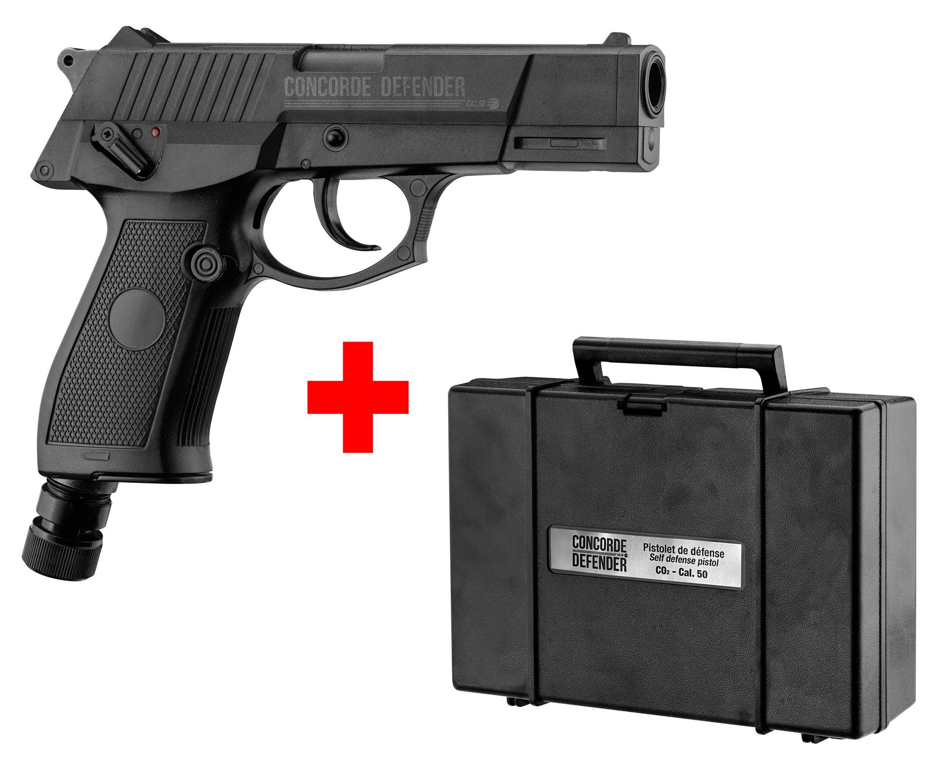 Pack pistolet de défense CO2 CAL. 50 - Concorde Defender-T.A DEFENSE