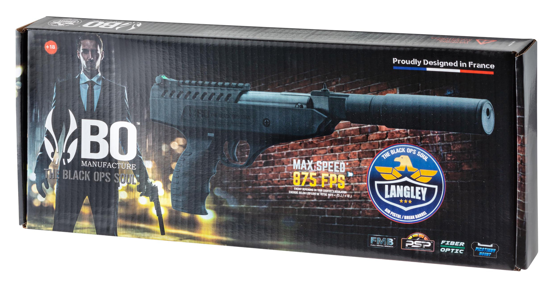 Pistolet à air comprimé break barrel Langley Silencer - BO-T.A DEFENSE