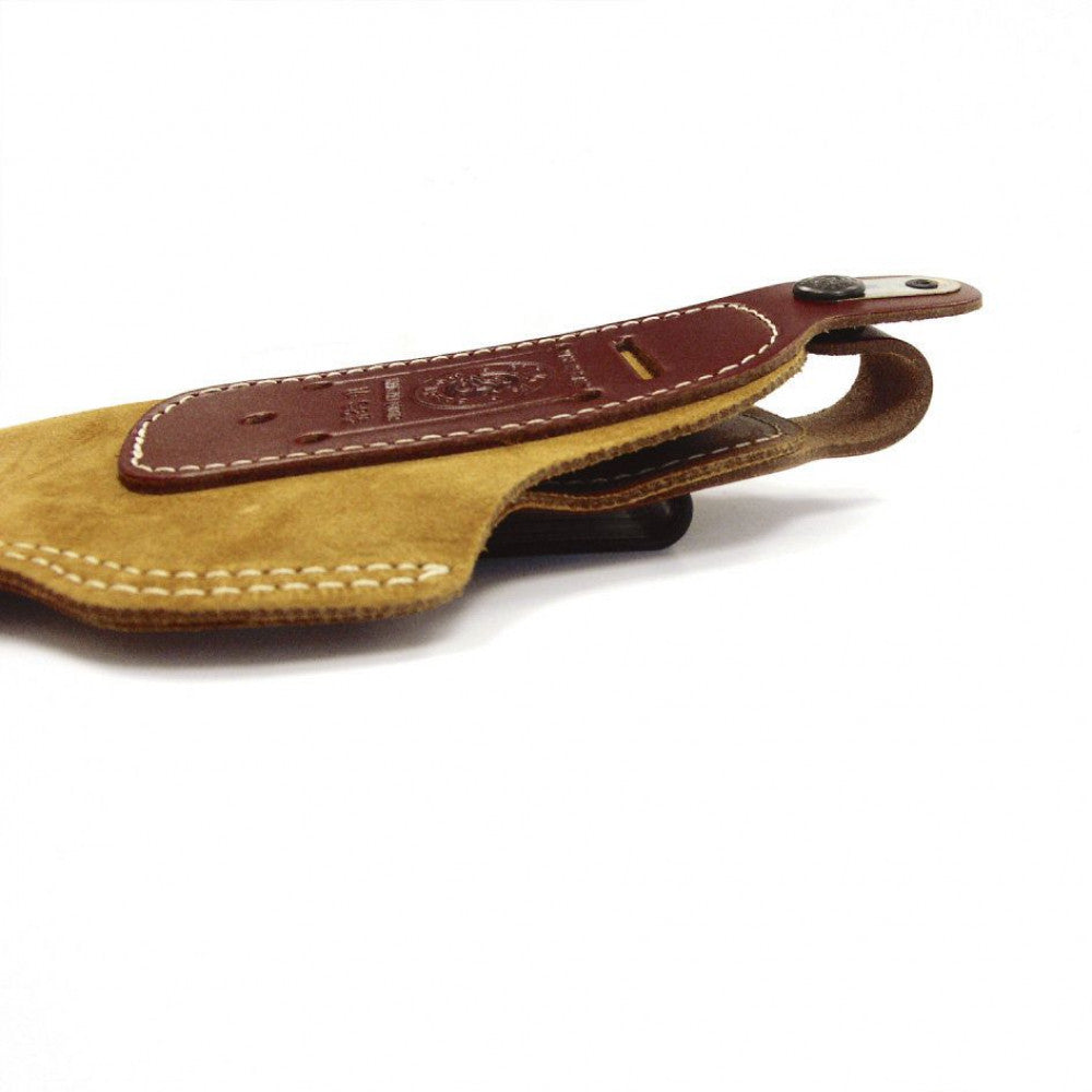 Holster ambidextre en cuir souple IA3 beige - Vega-T.A DEFENSE