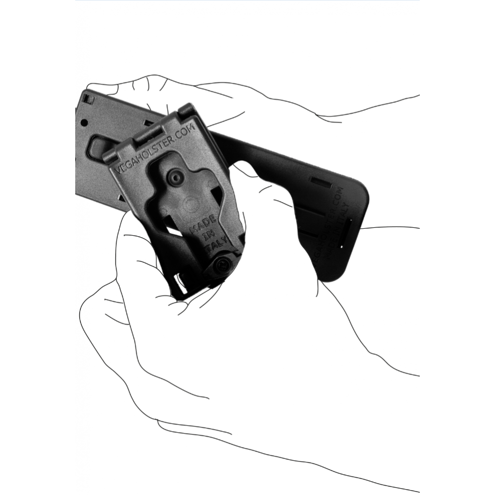 Porte-bâton rotatif 8VP60 pour ceinture/ceinturon - Vega-T.A DEFENSE