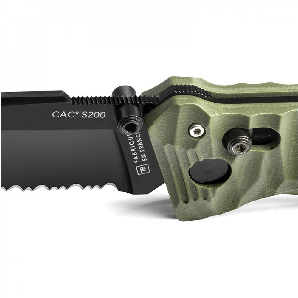 Couteau de poche Cac® S200 serration G10 - TB Outdoor-T.A DEFENSE