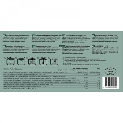Ration de survie - Dinde et graines de sarrasin-T.A DEFENSE