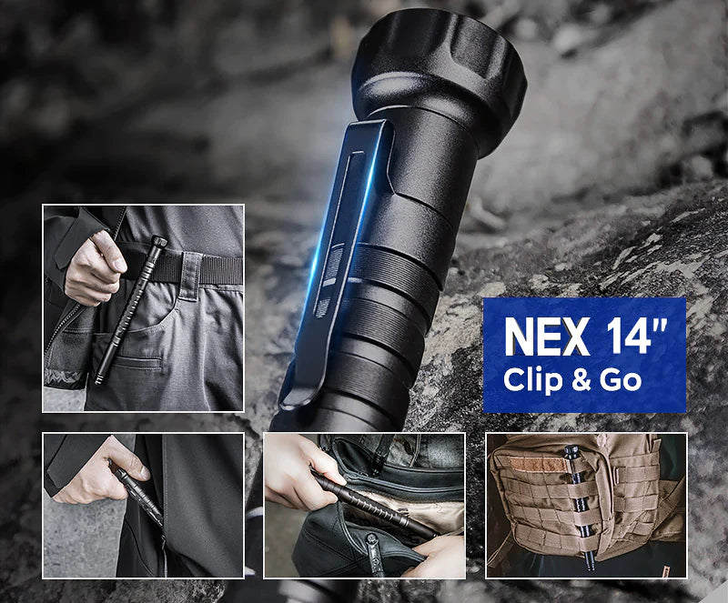 Bâton de défense télescopique N14 - Nextorch-T.A DEFENSE