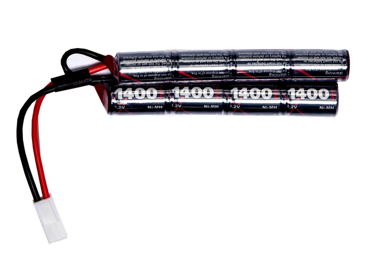 Batterie NiMH 9.6V 1400 mAh mini 8 élements, 2 parties cqb - ASG-T.A DEFENSE