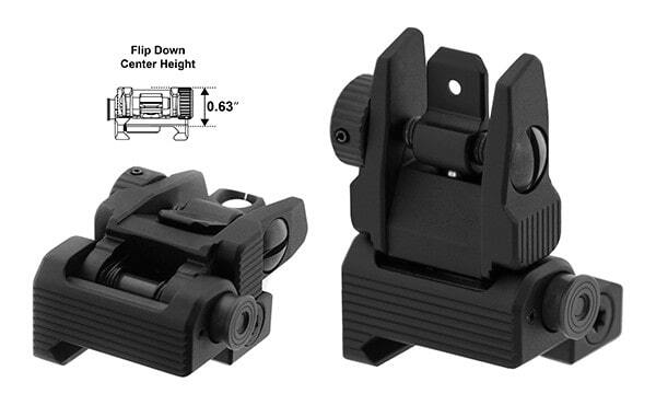 Cran de mire Flip Up AR15/AR10 - UTG-T.A DEFENSE