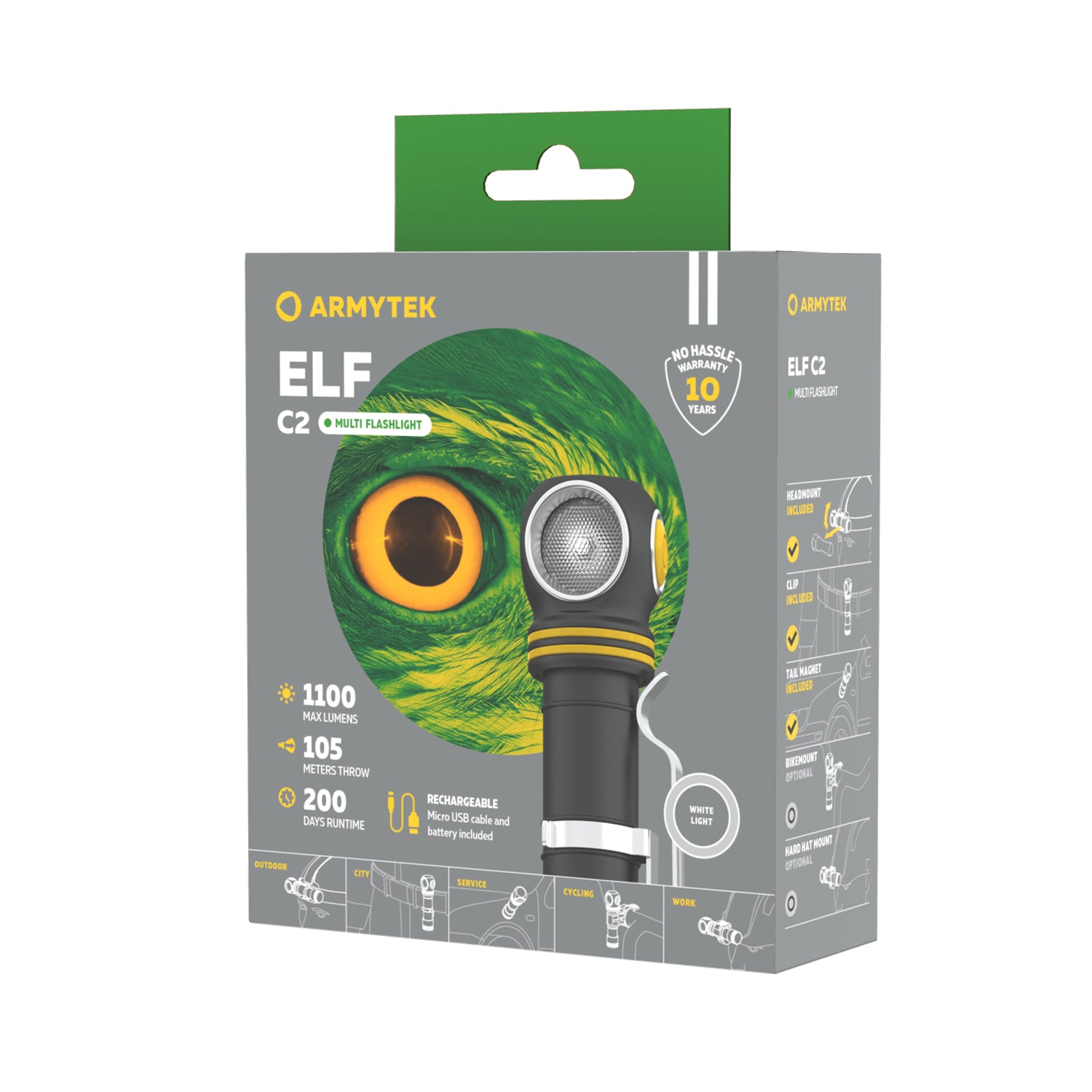 Lampe Multifonction Elf C2 Micro USB - Armytek-T.A DEFENSE