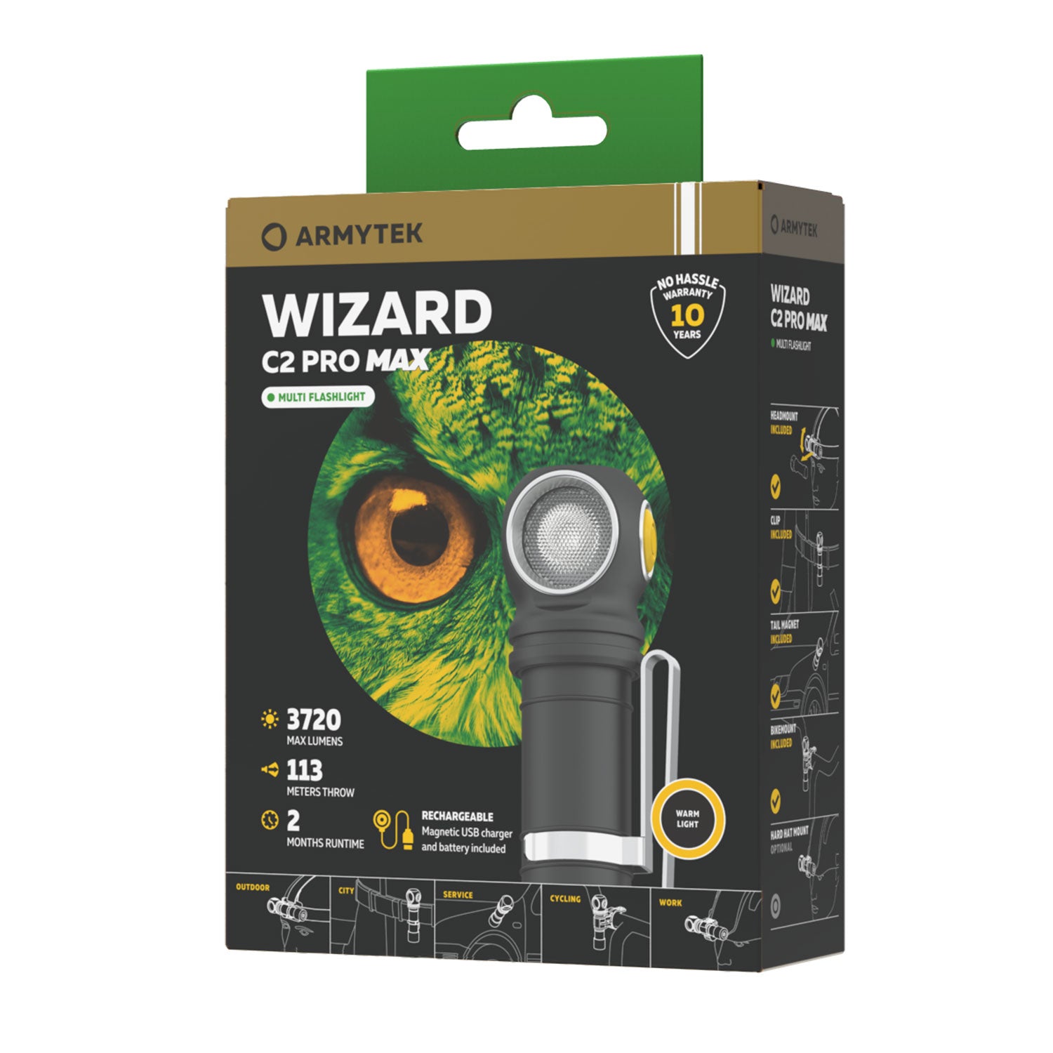 Lampe Multifonction Wizard C2 Pro Max Magnet USB - Armytek-T.A DEFENSE