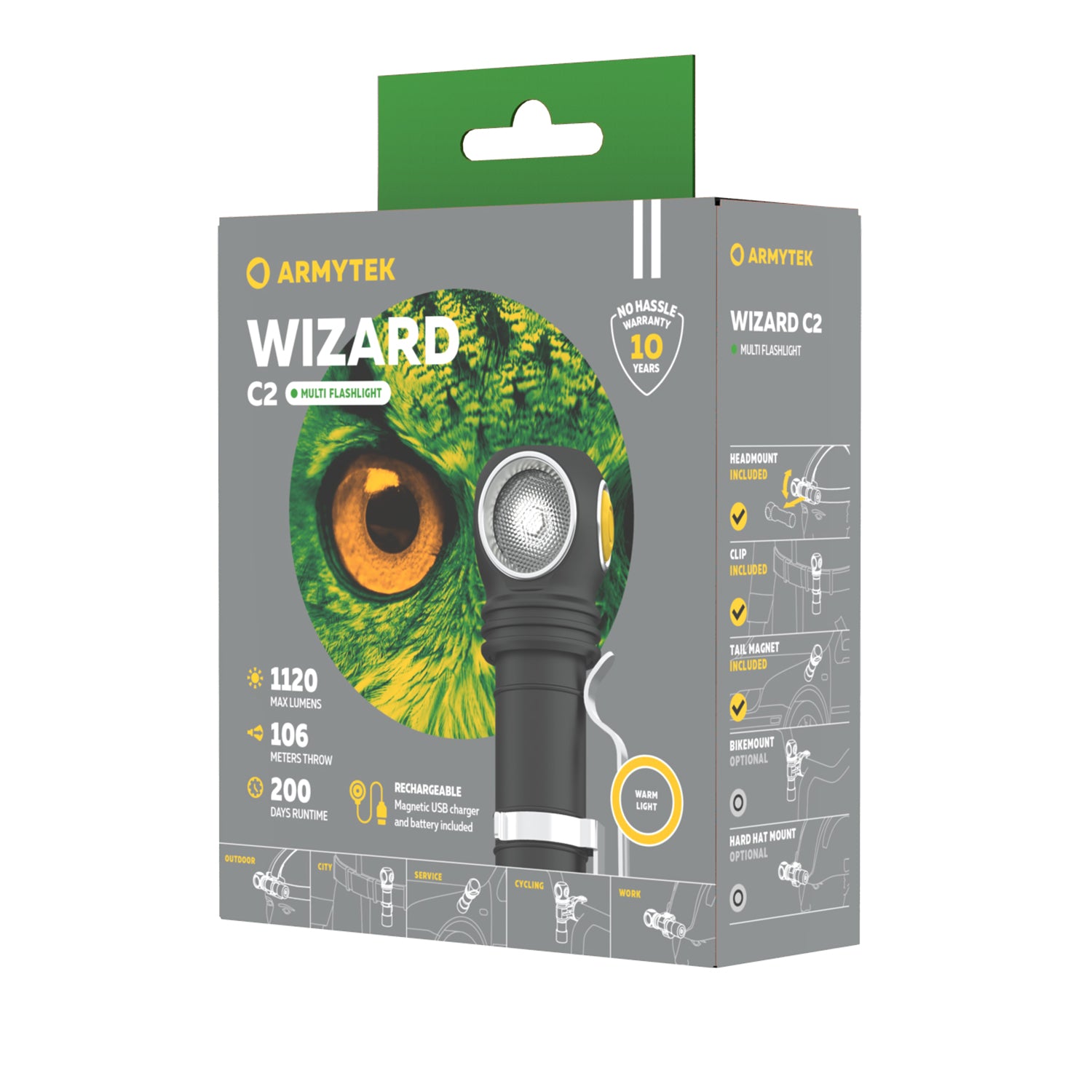 Lampe Multifonction Wizard C2 Magnet USB - Armytek-T.A DEFENSE