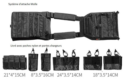 Porte-plaque pare balle TA Défense® Cuirassier™ 1000D Multicam-T.A DEFENSE