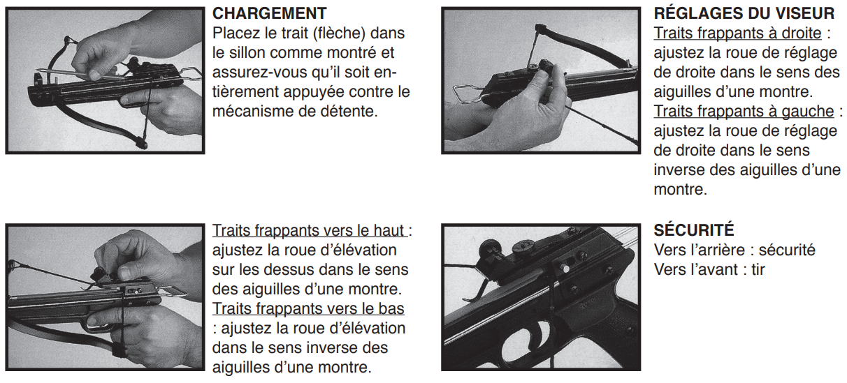 Mini arbalète pistolet CF115 - Shoot Again-T.A DEFENSE