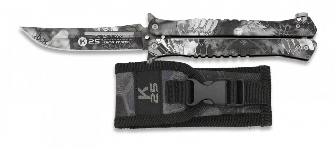 Couteau papillon Kryptek Typhon - K25-T.A DEFENSE